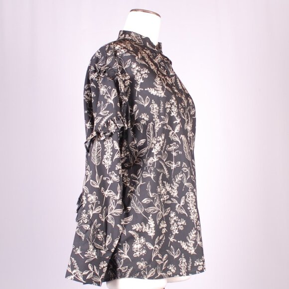 NWT Thakoon Ruffle Sleeve Silk Blend Blouse, Sz - Lg - Picture 5 of 7